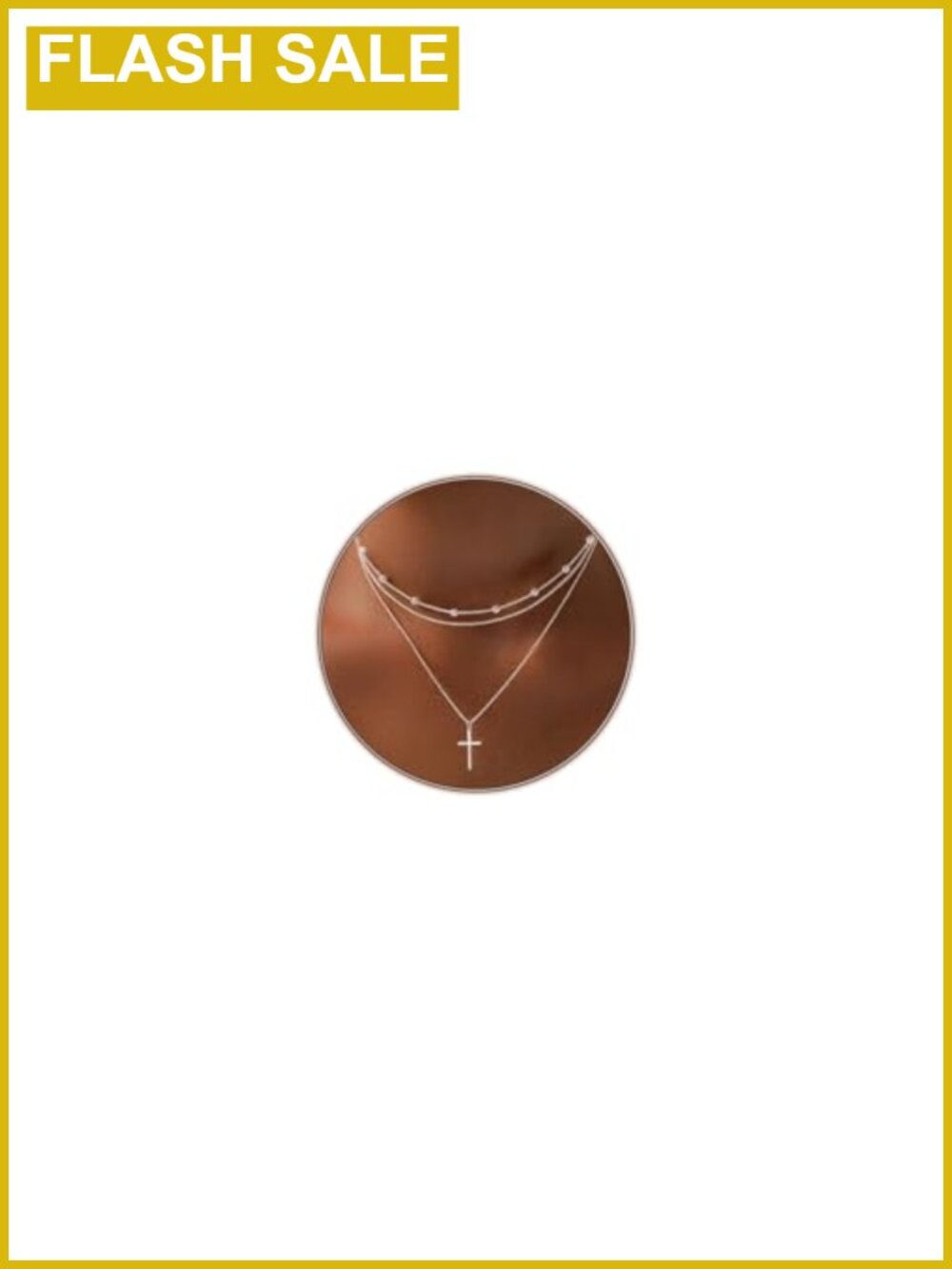 Layered Dainty Cross Necklace Gold/Silver Plated 925 Sterling Silver Choker